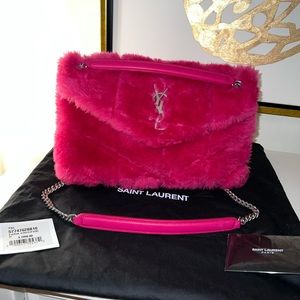 YSL LouLou Puffer Shearling Crossbody Never Worn